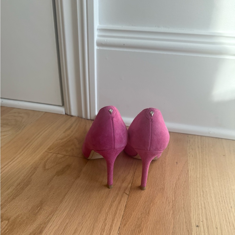 Sam Edelman HAZEL POINTED TOE PUMP size 7 Confetti Pink Suede - Picture 3 of 8